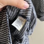 Sundance  Ashlyn Tee Sz XS Black White Striped Linen Front Twist Short Sleeve Top Photo 3