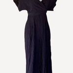 Vintage Yes Fashion Wrap Top Jumpsuit Black Photo 0