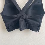 Athleta Black Be Bold V Neck Criss Cross Wrap Back Athletic Workout Sports Bra Photo 7