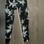 Salomon Women's Mantra Tech Leggings Size M Floral Black Blue White Activewear Photo 11