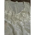 Natori Vintage  Ivory Floral Lace Satin Bridal Sexy Designer NightGown Slip Dress Photo 14