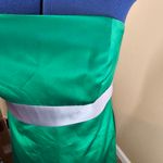 After Six  Green and Silver Strapless Cocktail Prom Formal Dress Photo 1