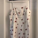 Anthropologie Maeve Anthropology Mini Dress with Red Cherry Embroidery Photo 0