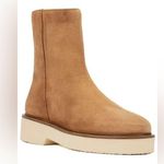 Aquatalia Maddie Whiskey Suede Platform Bootie Size 6.5 NWT Water‑Resistant Photo 0