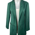 NEW Ann Taylor LOFT Women's Green Faux Suede Shaw Collar Blazer Jacket Size XS Photo 0