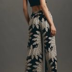 Farm Rio Tropical Print Pull-on Wide-Leg Pants, Size S Photo 5