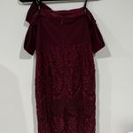 Soiéblu Soieblu burgundy bow front Lace Dress  Photo 6