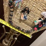 Vintage Woven Straw Basket Handbag Tote Bag Photo 11