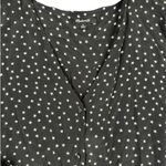 Madewell  - Silk Star Scatter Tie Sleeve Top in Black & White Photo 1