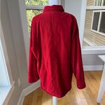 London Fog Vintage  Red Cotton Micro Corduroy Quilted Shirt Jacket Shacket Large Photo 5