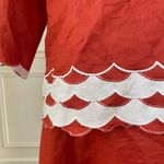 Lino USA 100% Linen Skirt Suit Orange White L Size L Photo 3