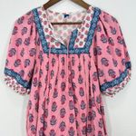 Old Navy  Pink‎ Floral Print Mini Dress Womens Small Square Neckline Boho Chic Photo 2