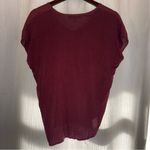 Loft Red Short Sleeve Relaxed Blouse Photo 1