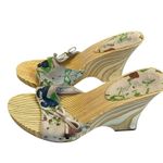 MIA  Jazzy Leather Wood Platform Sandals, Sz 8 Photo 4