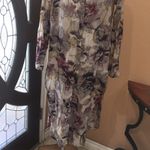 Mystree  brown tan patterned high low blouse Photo 1