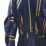 J for Justify  - Juniors Large NWT Stylish Blue and Gold Striped Women's Top Photo 4