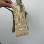 Mistique Paper Straw Crossbody Bag Green Faux Leather Cottage Photo 3