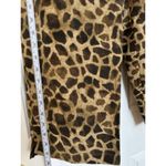 Easy Spirit  Silk Linen Blend Cropped Pants Animal Print Brown Size 14 SKU 28 Photo 4