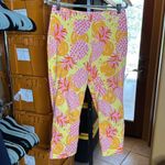Lilly Pulitzer Vintage Pink Orange Yellow White Fruit Capri Pants Size 8 Photo 2