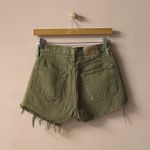 Levi's Vintage Levi’s 501 Olive Green Distressed Denim Cutoff Shorts Size 28 (26”) GUC Photo 1