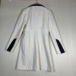 Via‎ Spiga Womens Wool Peacoat Coat Sz 6 Cream Black Trim Mid Length Ivory Photo 9