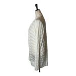 Pas de Calais Sweater Women Medium Ivory Stripe Shawl Collar Knit Cardigan White Photo 5
