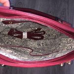 Maroon Rhinestone Shoulder Purse Red Photo 3