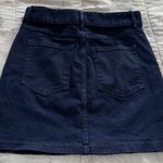 Good American  70’s Icon dark wash Denim Belted Mini Skirt, size 6/28 biker Photo 10