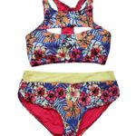 Chamela Floral Bikini Swimsuit Womens Small Two Piece Lined Swimwear Photo 10