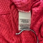 Free People Sunset Park Thermal Oversized Waffle Knit Red Coral Long Sleeve Boho Photo 4