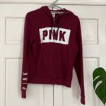 PINK - Victoria's Secret Pink by Victoria’s Secret hooded‎ sweatshirt full zip in maroon hoodie Medium Photo 1