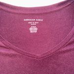 American Eagle  Outfitters V-Neck Deep Maroon Long Sleeve Tee Size Medium Photo 2