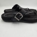 Aetrex ® Rae Orthotic Sparkle Thong Sandal Black Women Size 7 Flip Flop Glamcore Photo 2