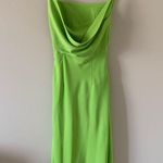 Misha Collection NWT  Alden Satin Midi Dress in Lime Green - Size S Photo 6