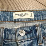 Abercrombie & Fitch  The Mom High Rise Stretch Blue Jean Shorts Size 25 Photo 4