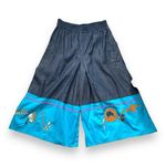 Vintage 90s Southwestern Appliqué Denim Button Up Shirt Gaucho Pants Set Medium Blue Photo 7