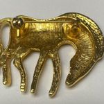 Zebra Zoo Wild Animal Jewelry Pin Brooch Gold Color Metal Vintage Photo 6