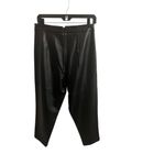 MINKPINK NWT Pants Womens Medium Black Highwaisted Faux Leather Tapered *Flaw Photo 2