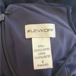 Bill Levkoff Levkoff keyhole neck navy chiffon a-line long gown size 6 Photo 1