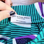 Francis + Benedict • pleated skirt African wax print cotton birds green purple Size XS Photo 3