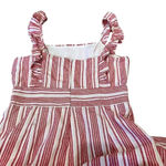 Lulus S Sleeveless Emilia Rae White and Red Striped Ruffle Culotte Jumpsuit Photo 9