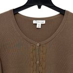 Coldwater Creek  Silk Blend Sweater Womens Size 2X (20-22) XXL Tan‎ Cardigan Photo 1