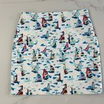 Talbots Womens Nautical/Sailboat Print Skirt Sz 6P Photo 0
