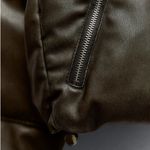 ZARA  Faux Leather Cropped Puffer Anorak Jacket Puffer Photo 3