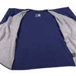 J. Peterman Navy Blue Floral Open Wrap Cardigan Sweater 100% Merino Wool Size L Size L Photo 9