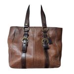 Coach Brown Pebbled Leather Purse Photo 1