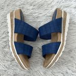 Easy Street  Womens Maryann Wedge Sandals in Denim croco size 9M Photo 6