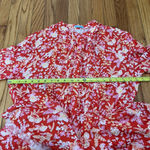 J. McLaughlin Harriet Silk-Blend Red Butterfly Floral Printed Midi Dress Large Photo 10