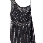 Susana Monaco One Shoulder Mini Dress Black Silver Studs Modern Glam (SEE NOTES) Photo 1