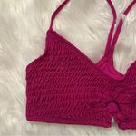 The Bikini Lab Smocked Bralette Bikini Top Raspberry Pink Photo 4